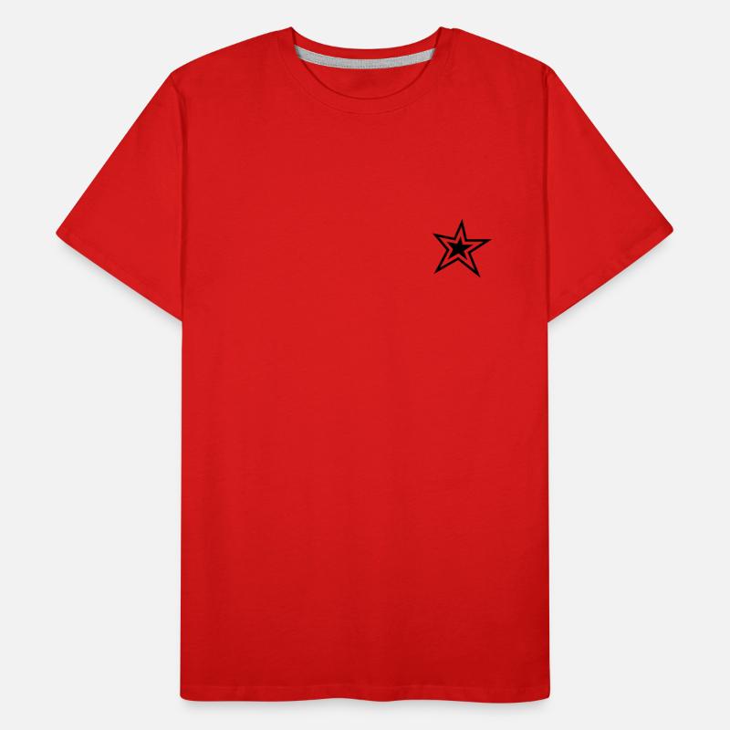 Stern mit Outline Männer Premium Bio T-Shirt