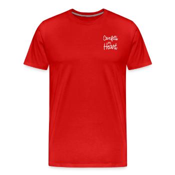 Confetti in Heart - Men's Premium Organic T-Shirt - red - Front - Damien (186cm)
