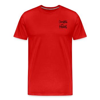 Confettis dans le cœur - T-shirt bio Premium Homme - rouge - Devant - Damien (186cm)