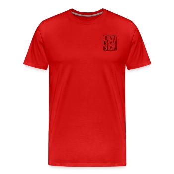 Blah Blah Blah - Men's Premium Organic T-Shirt - red - Front - Damien (186cm)