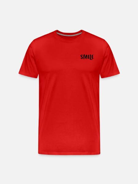 SMILE - Männer Premium Bio T-Shirt - Rot