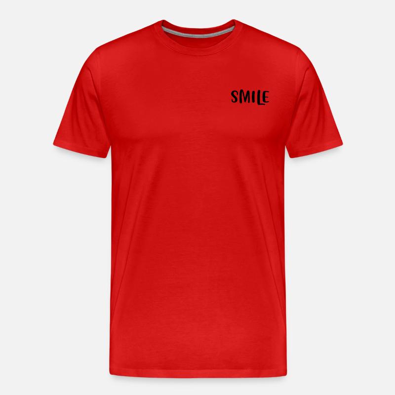 SMILE - Männer Premium Bio T-Shirt - Rot