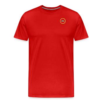 Sentez le Schnuuutz - T-shirt bio Premium Homme - rouge - Devant - Damien (186cm)