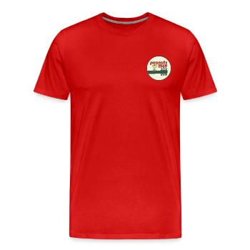 Peanuts Woodstock Guitar 1969 - Men's Premium Organic T-Shirt - red - Front - Damien (186cm)