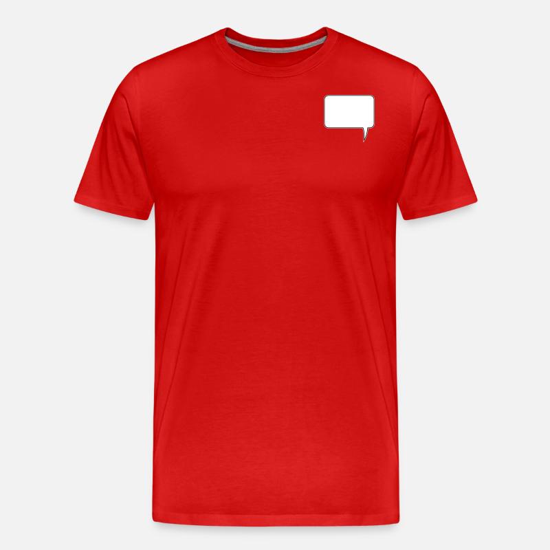Speech bubble rectangle design - Men's Premium Organic T-Shirt - red