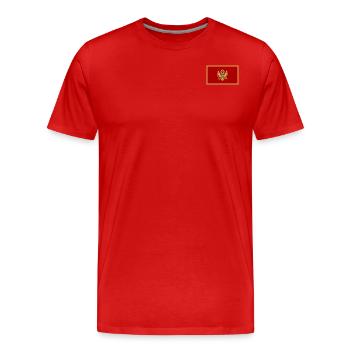 Montenegro flag - Men's Premium Organic T-Shirt - red - Front - Damien (186cm)