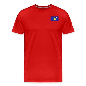 Kosovo Flag - Men's Premium Organic T-Shirt - red - Front - Damien (186cm)