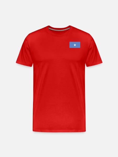Somalia Flag - Men's Premium Organic T-Shirt - red