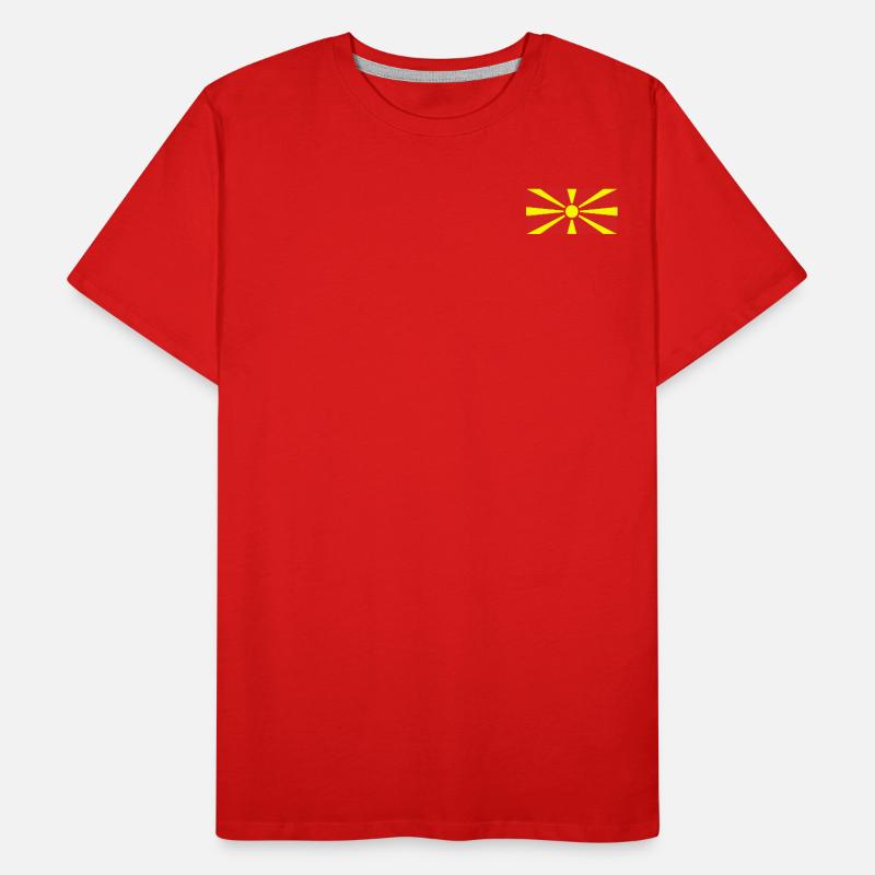 Drapeau de la Macédoine T-shirt bio Premium Homme