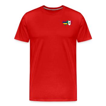 Mauritius Mexico Flag Heart - Men's Premium Organic T-Shirt - red - Front - Damien (186cm)