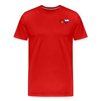 Montenegro Russia flag - Men's Premium Organic T-Shirt - red - Front - Damien (186cm)