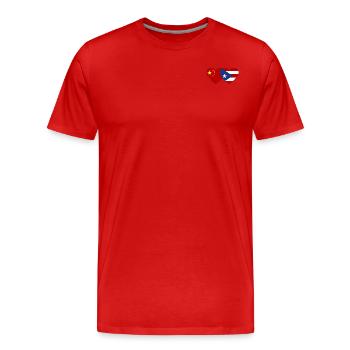 China Cuba Heart Flag - Men's Premium Organic T-Shirt - red - Front - Damien (186cm)