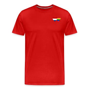 Drapeau arc-en-ciel de la Hollande - T-shirt bio Premium Homme - rouge - Devant - Damien (186cm)