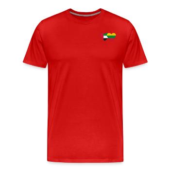 Vereinigte Arabische Emirate Litauen Flagge Herz - Männer Premium Bio T-Shirt - Rot - Vorne - Damien (186cm)