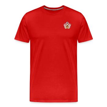 Moine bouddhiste lotus - T-shirt bio Premium Homme - rouge - Devant - Damien (186cm)