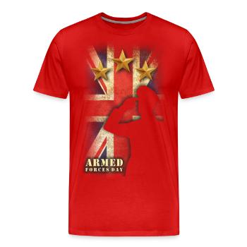 british armed force day - Men's Premium Organic T-Shirt - red - Front - Damien (186cm)