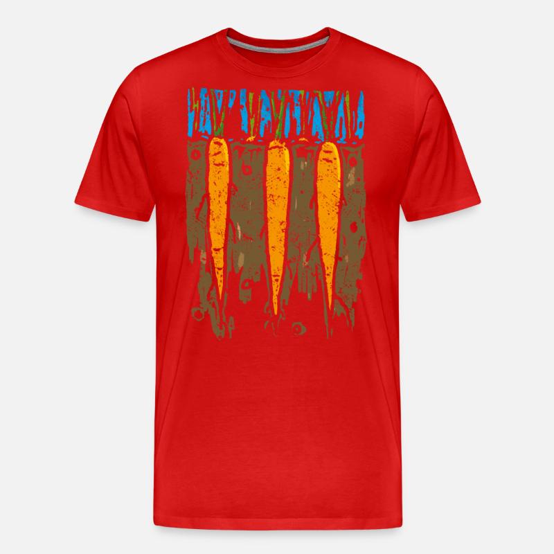 Möhren - Männer Premium Bio T-Shirt - Rot