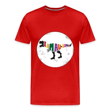 Dinosaure. Je suis un style génial. Animaux. Préhistoire - T-shirt bio Premium Homme - rouge - Devant - Damien (186cm)