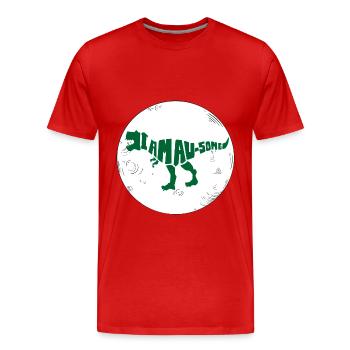 Dinosaure. Je suis un style génial. Animaux. Préhistoire - T-shirt bio Premium Homme - rouge - Devant - Damien (186cm)