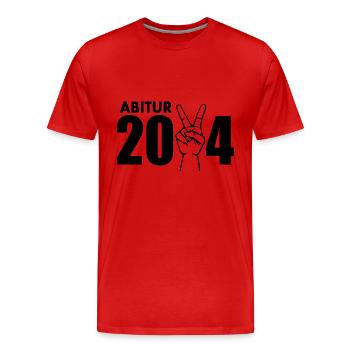 Abitur 2024 - Männer Premium Bio T-Shirt - Rot - Vorne - Damien (186cm)