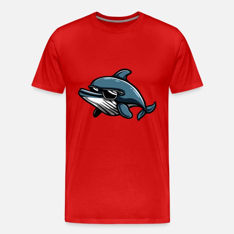 Wal Cool Tier - Männer Premium Bio T-Shirt - Rot