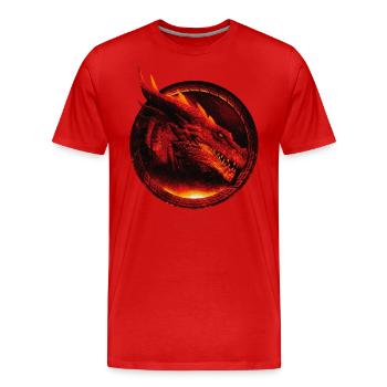 Dungeons & Dragons Red Dragons Head - Men's Premium Organic T-Shirt - red - Front - Damien (186cm)