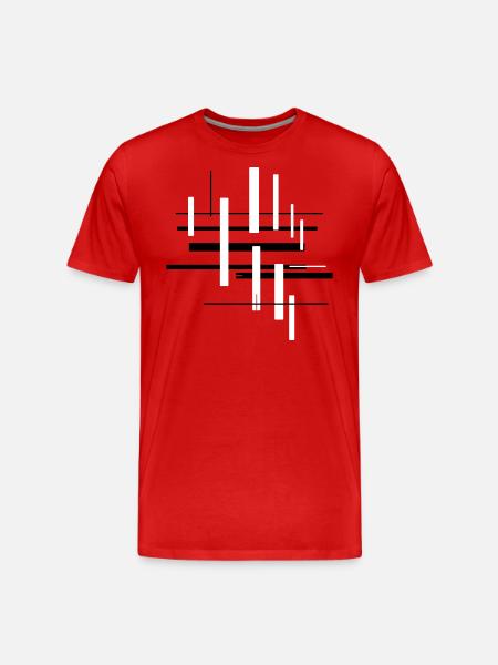Architecture Pattern Abstract - Men's Premium Organic T-Shirt - red