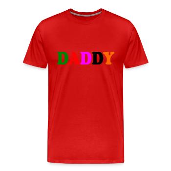 Daddy - Men's Premium Organic T-Shirt - red - Front - Damien (186cm)