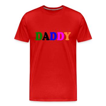 Daddy - Men's Premium Organic T-Shirt - red - Front - Damien (186cm)
