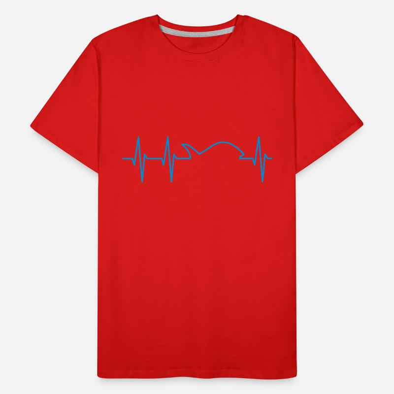 Electrocardiogram with a fish Men's Premium Organic T-Shirt