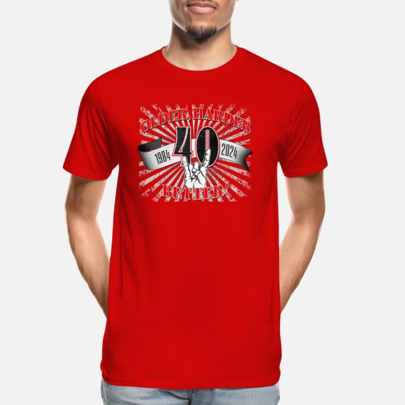 40.Geburtstag eines Metalfan oder Motorradfahrer Männer Premium Bio T-Shirt