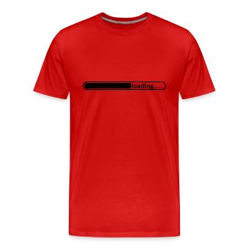 barre de chargement / / enceinte / / bébé à venir - T-shirt bio Premium Homme - rouge - Devant - Damien (186cm)