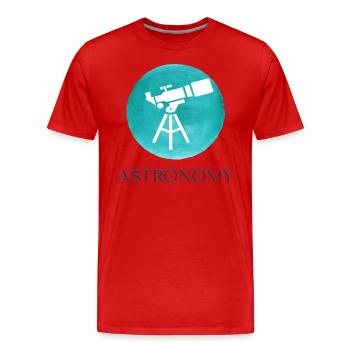 Astronomy - Men's Premium Organic T-Shirt - red - Front - Damien (186cm)