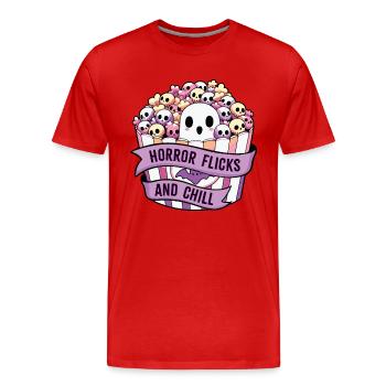 Films d’horreur et frisson - T-shirt bio Premium Homme - rouge - Devant - Damien (186cm)