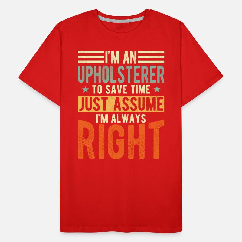 Upholsterer Men's Premium Organic T-Shirt