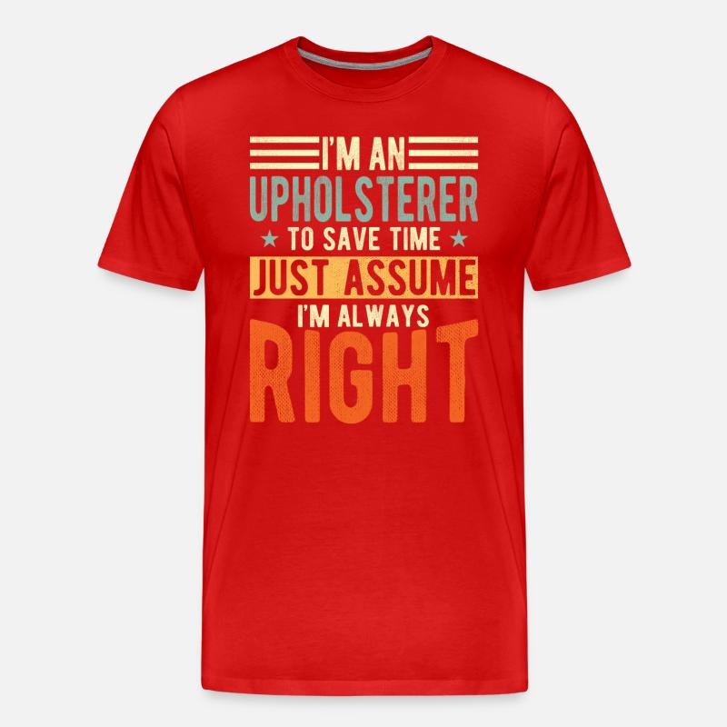 Polsterer - Männer Premium Bio T-Shirt - Rot