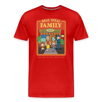 Shitty Johnny- Let's Shop For Another Baby - Men's Premium Organic T-Shirt - red - Front - Damien (186cm)
