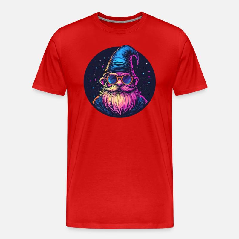 Space Dwarf Retro Look - Men's Premium Organic T-Shirt - red