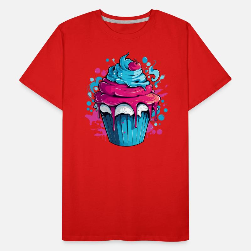 Cupcake avec explosion de couleurs T-shirt bio Premium Homme