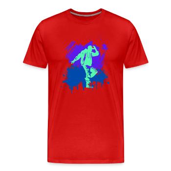 Dancer - Männer Premium Bio T-Shirt - Rot - Vorne - Damien (186cm)