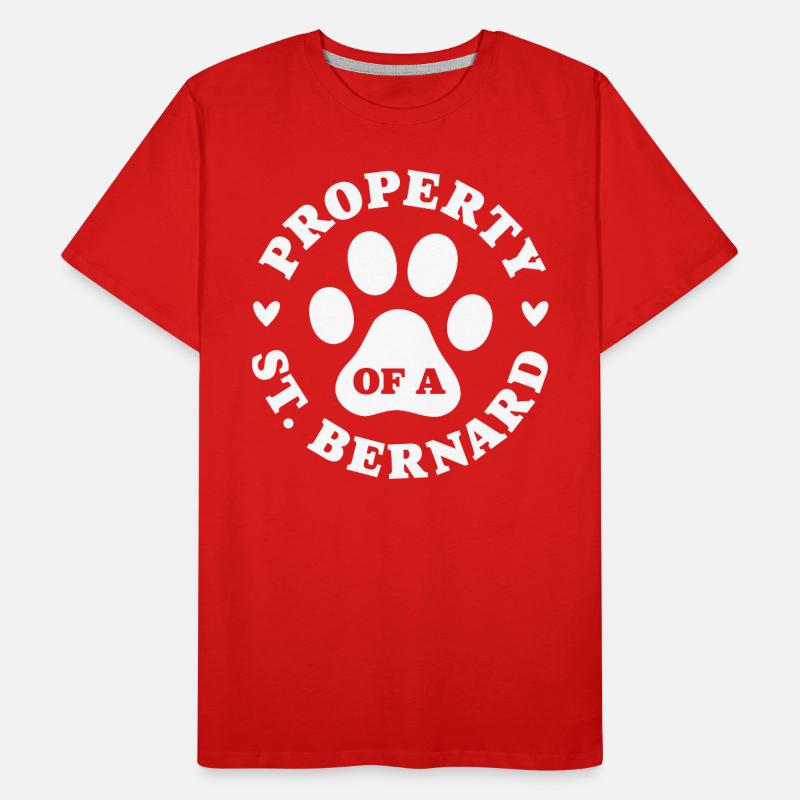 Eigentum eines Bernhardiners Männer Premium Bio T-Shirt