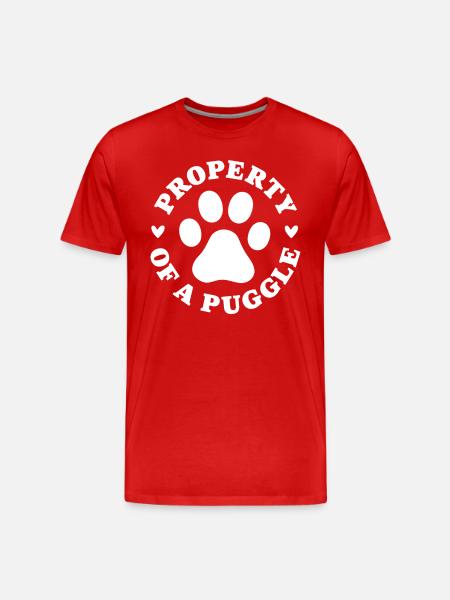 Propriété d’un Puggle - T-shirt bio Premium Homme - rouge