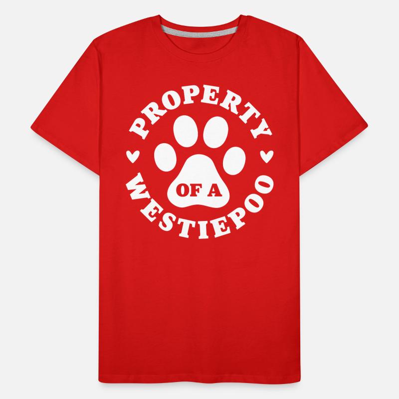 Eigentum eines Westiepoo Männer Premium Bio T-Shirt