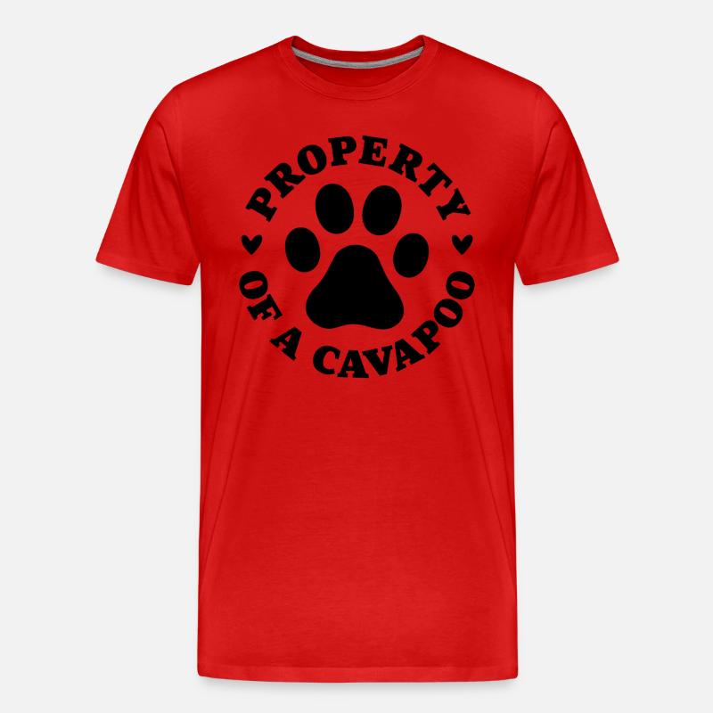 Propriété d’un Cavapoo - T-shirt bio Premium Homme - rouge