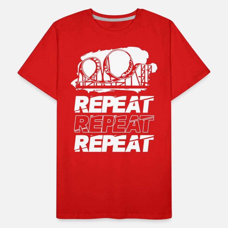 Roller Coaster Repeat Repeat Repeat Men's Premium Organic T-Shirt