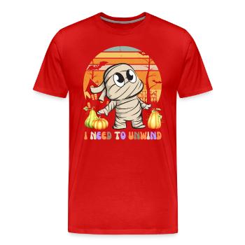 ICH MUSS MICH ENTSPANNEN - Männer Premium Bio T-Shirt - Rot - Vorne - Damien (186cm)
