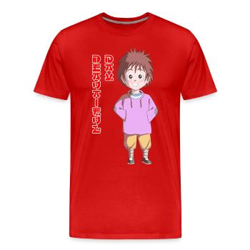 Beautiful Day - T-shirt bio Premium Homme - rouge - Devant - Damien (186cm)