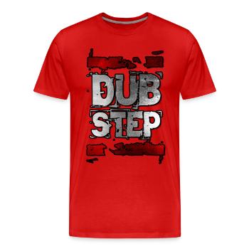 J'aime la musique de Dubstep - T-shirt bio Premium Homme - rouge - Devant - Damien (186cm)