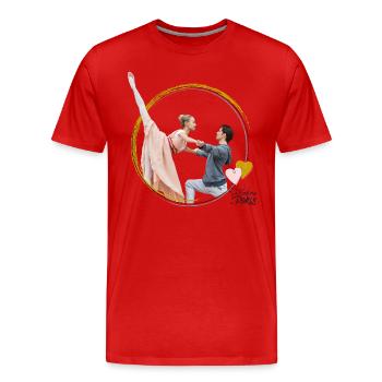 Find me in Paris Lena und Henri - Männer Premium Bio T-Shirt - Rot - Vorne - Damien (186cm)