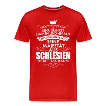 SCHLESIEN - Majestät - Männer Premium Bio T-Shirt - Rot - Vorne - Damien (186cm)